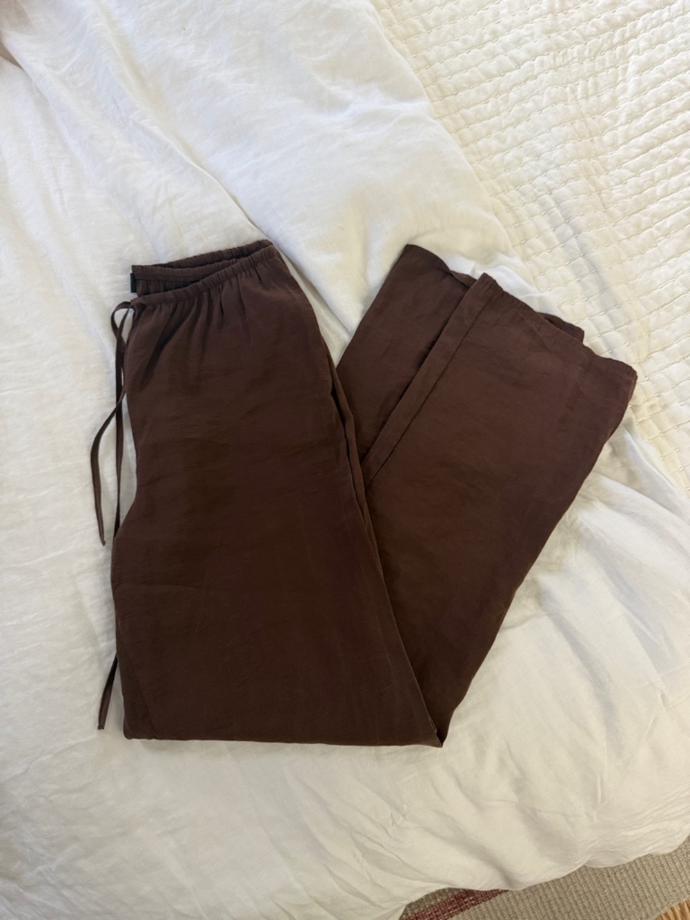 Zara Women's Brown Drawstring Pants